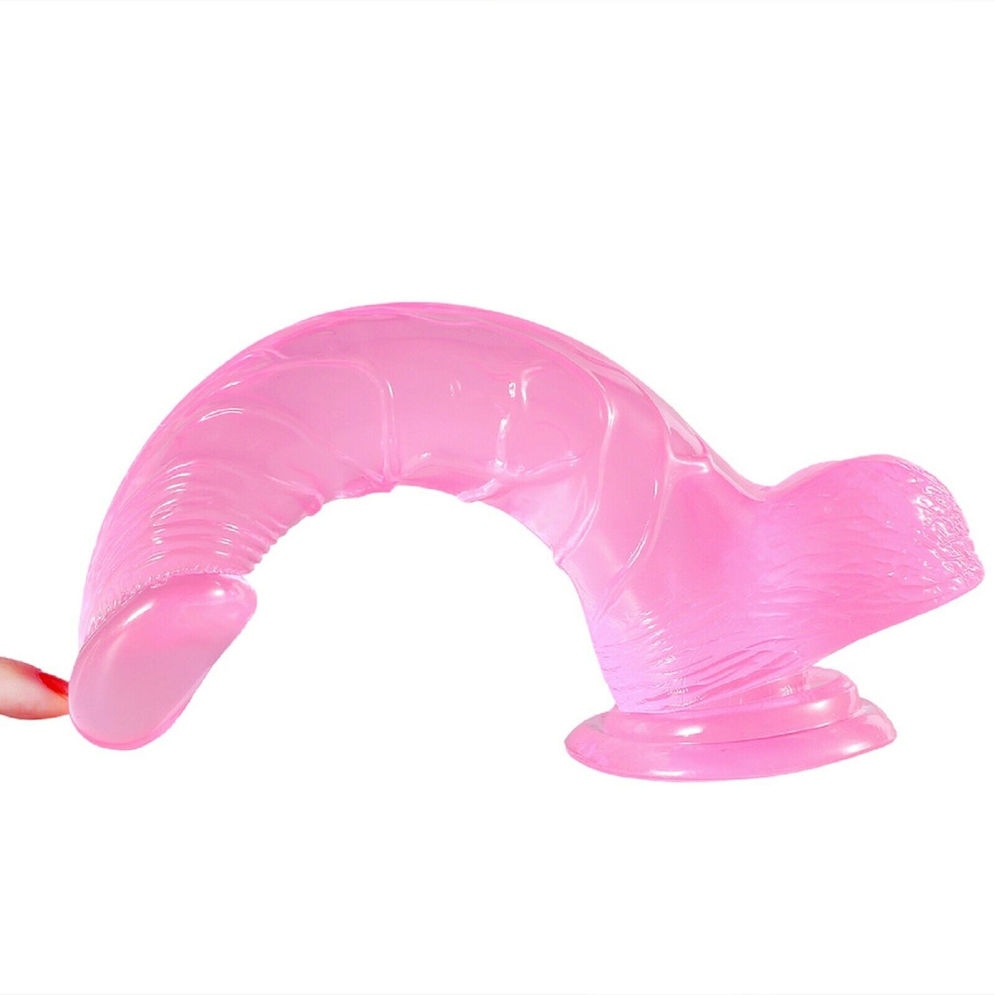 8.3" Dildo Dong Large Realistic Penis Cock Balls Viginal Suction Cup Sex Toy New