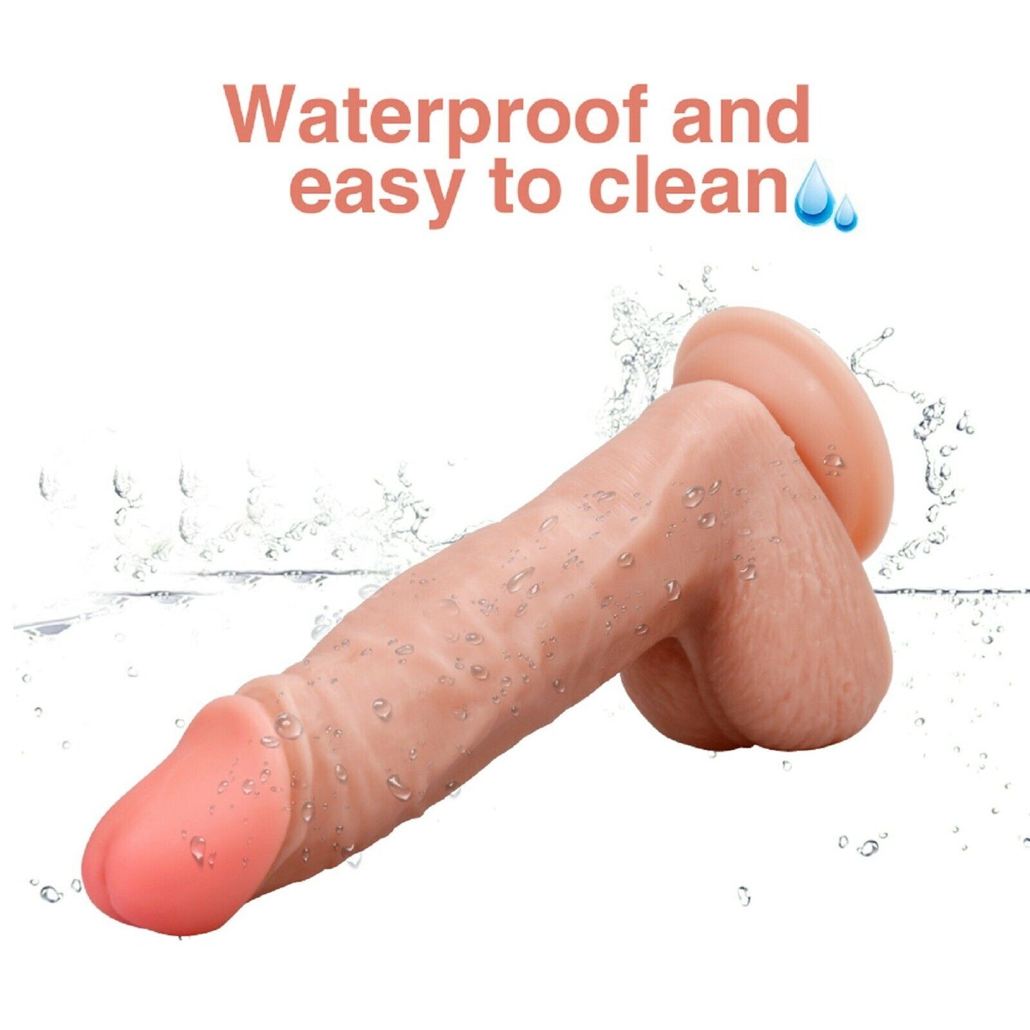 Dildo Dong Realistic Big Penis Cock Balls Vaginal Anal Suction Cup Soft Sex Toy