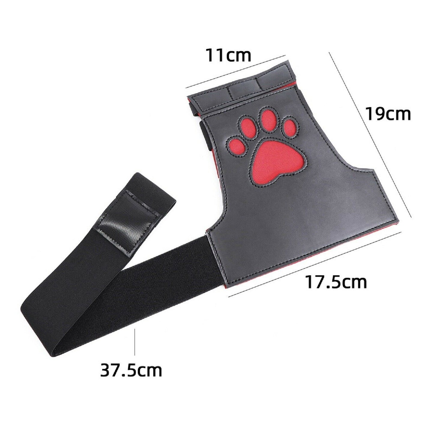 Puppy Pup Play Mittens Flax Leather Gloves Cosplay Fetish Paw Mitts Dress Up NEW