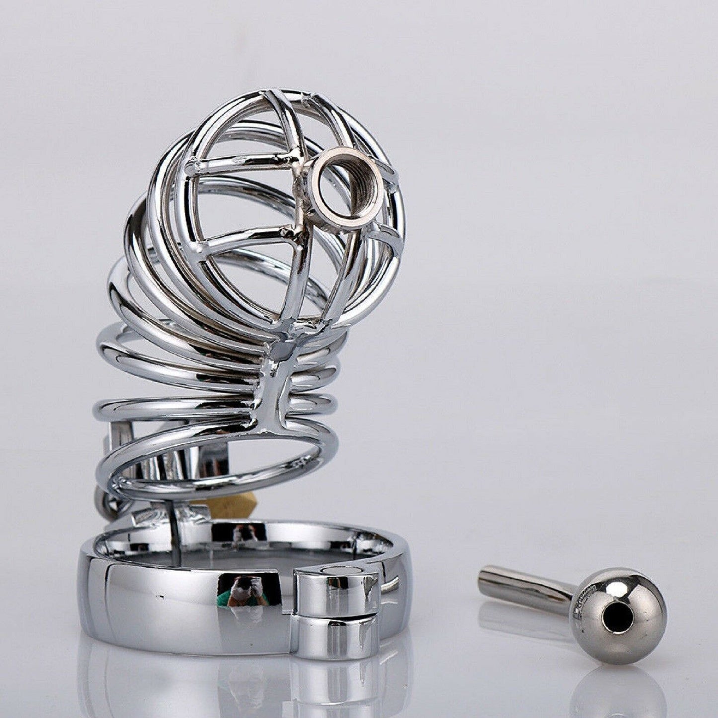 BDSM Cock Penis Cage Male Chastity Kit Steel Urethra Fetish Restraint Bondage