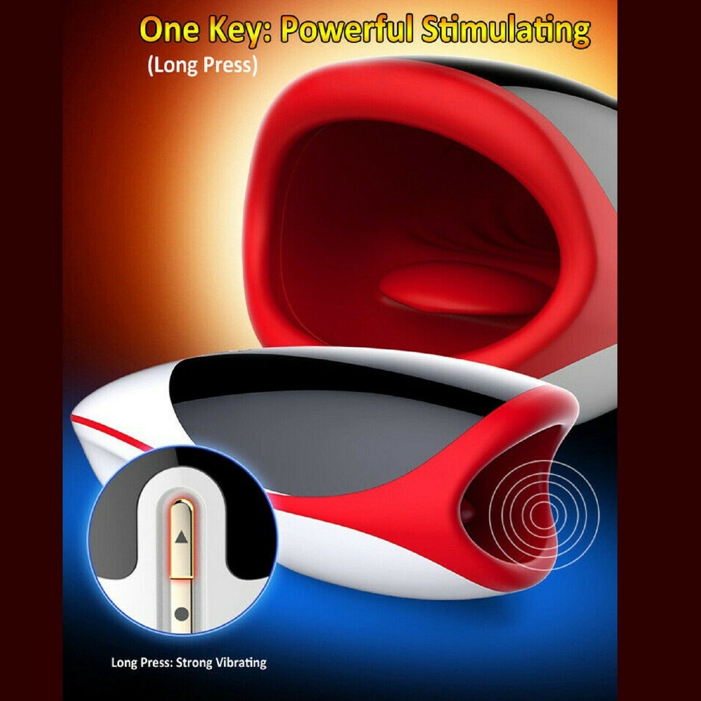 Male Masturbator Cup Auto Vibrating Oral Masturbation Stroker Heating Sex Toy