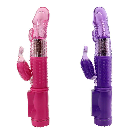Multi Speed Rotating Vibrator Dildo Dong Rabbit Clitoris Stimulator Sex Toy NEW