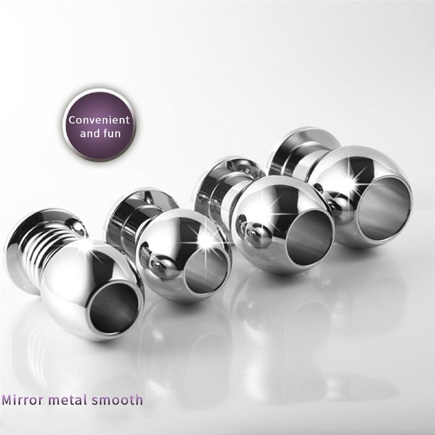 Hollow Steel Anal Butt Plug Dildo Speculum Dilator Stretcher Peephole Sex Toy