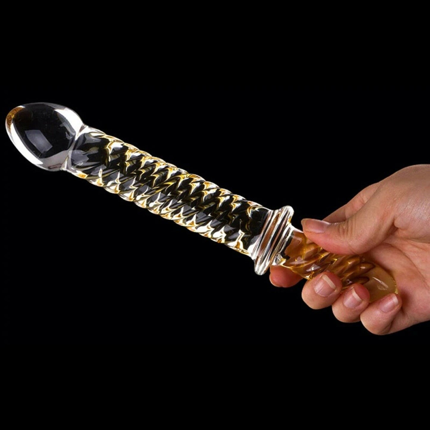 9" Glass Dildo Dong Wand Massager Thruster Anal Vaginal LARGE Adult Gay Sex Toy