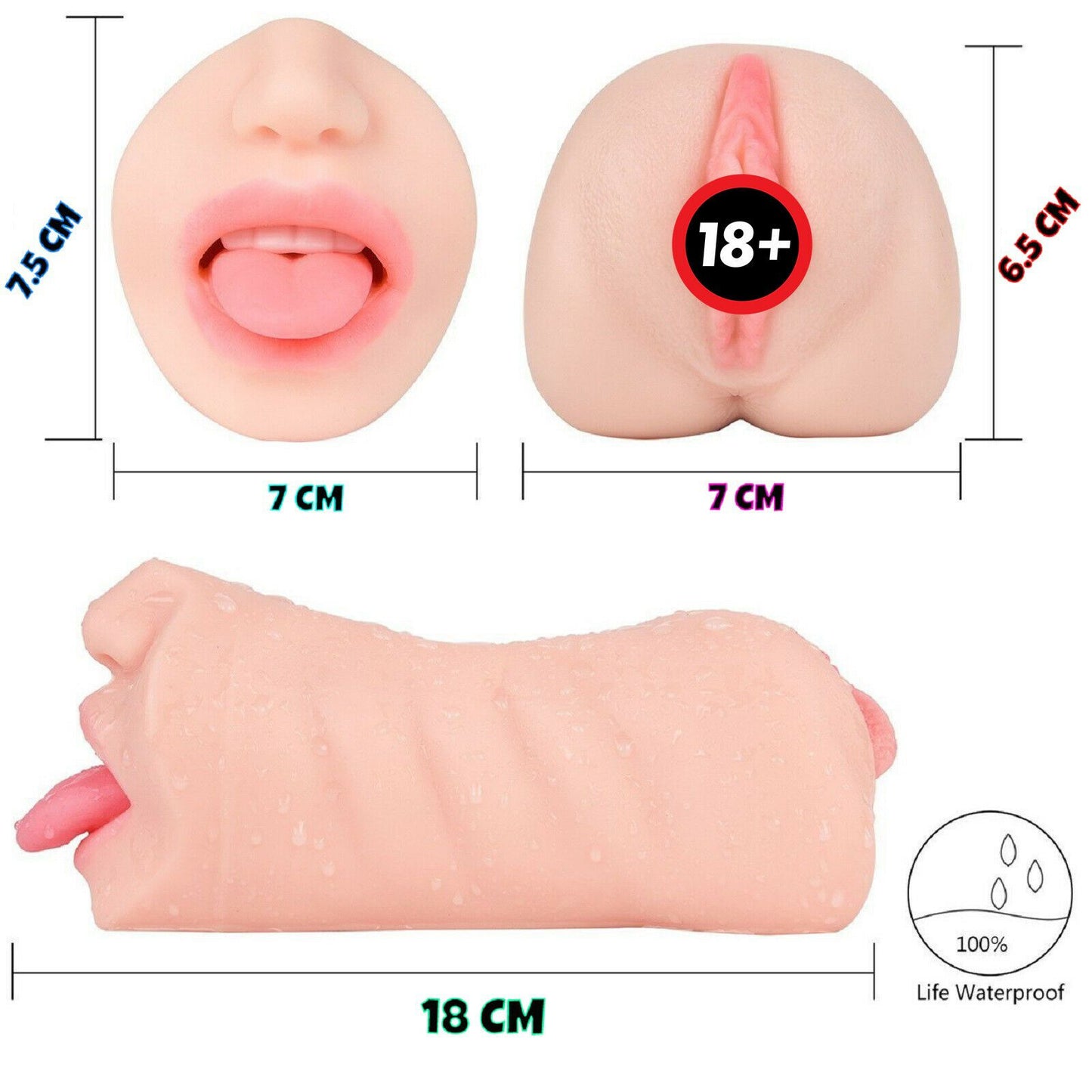 Large Male Masturbator Pocket Pussy Masturbation Cup Stroker Vagina Mens Sex Toy