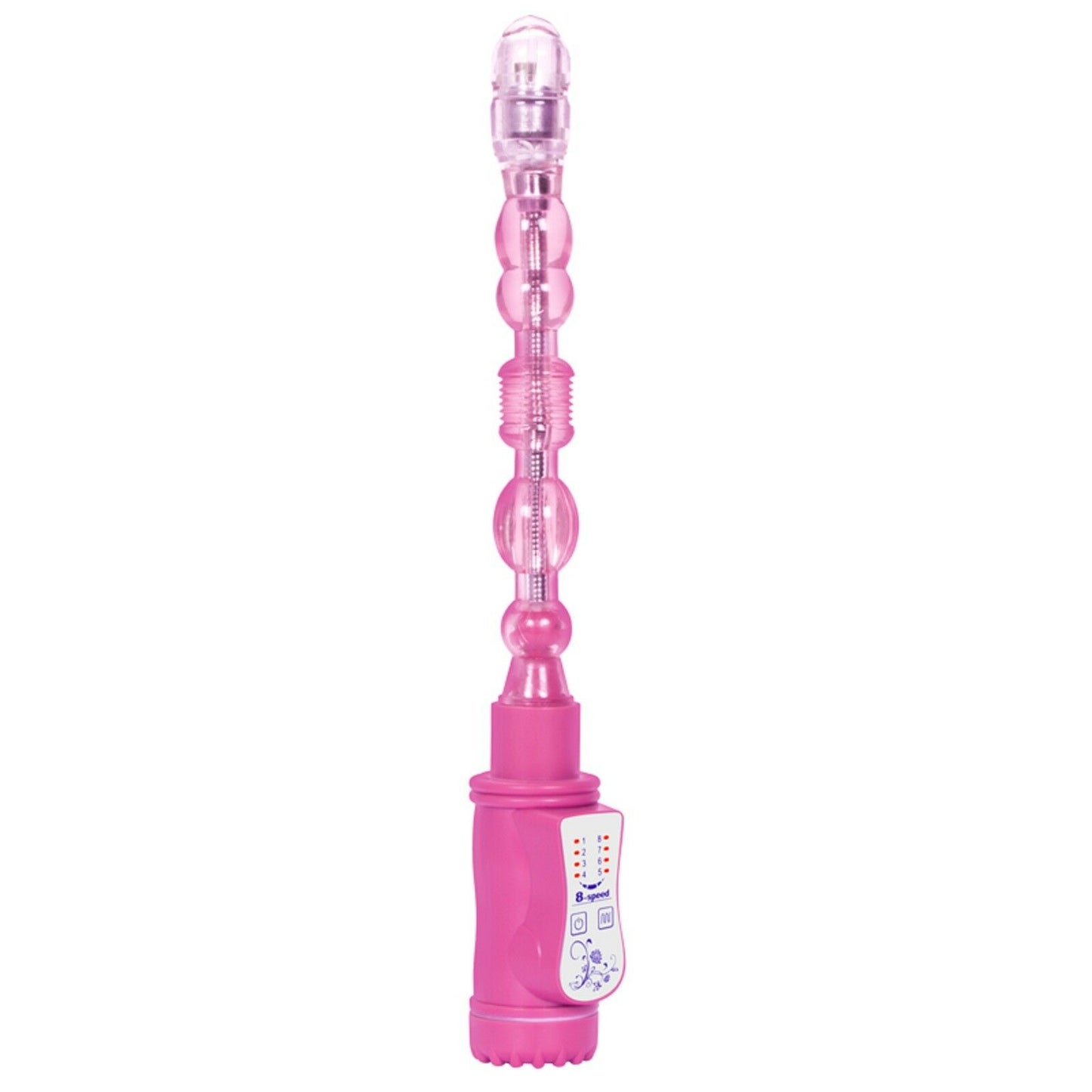 8 Speed Long Flexible Vibrating Anal Bead Chain Butt Plug Anal Vibrator Sex Toy
