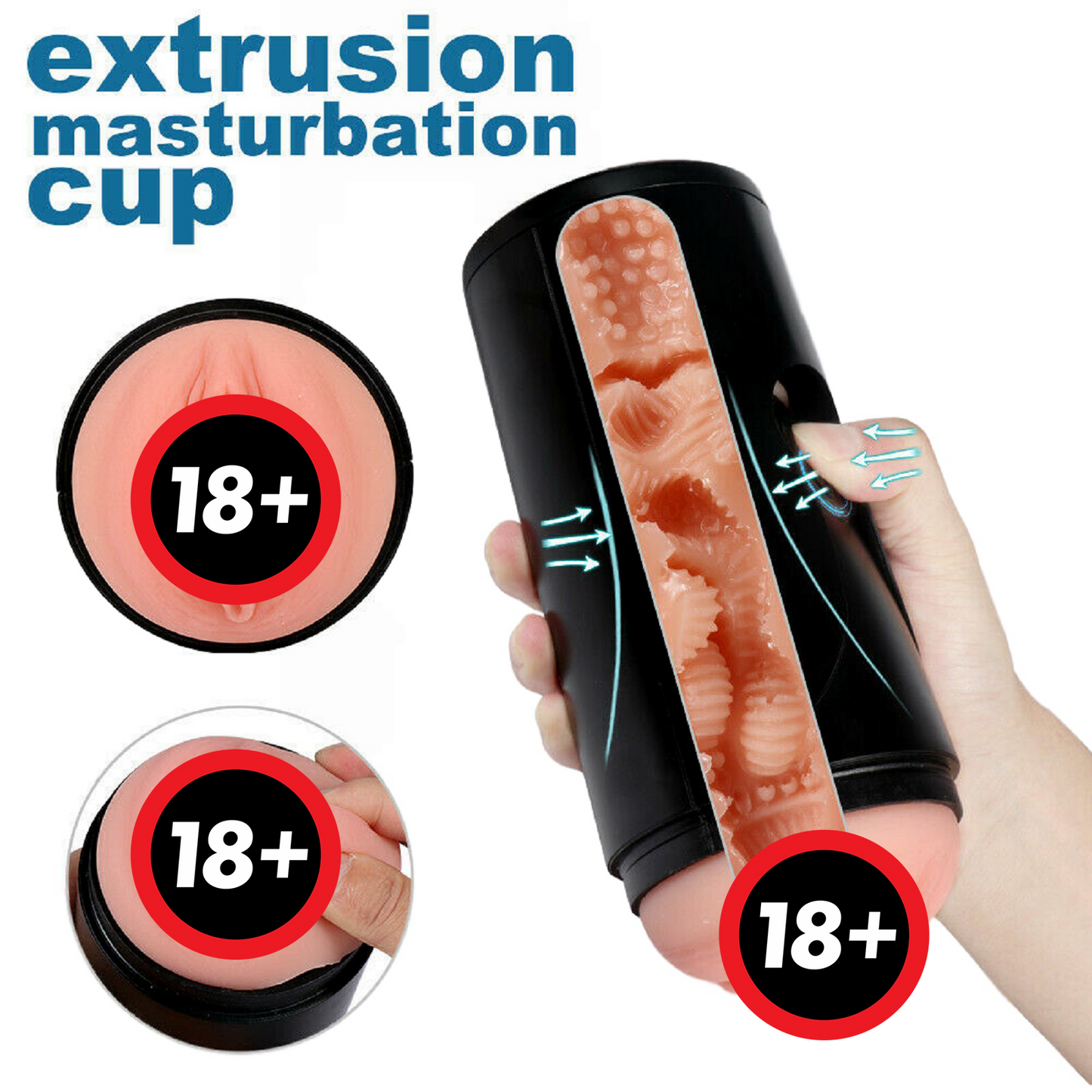 Realistc Pussy Squeeze Masturbator Male Masturbation Cup Stroker Vagina for Men