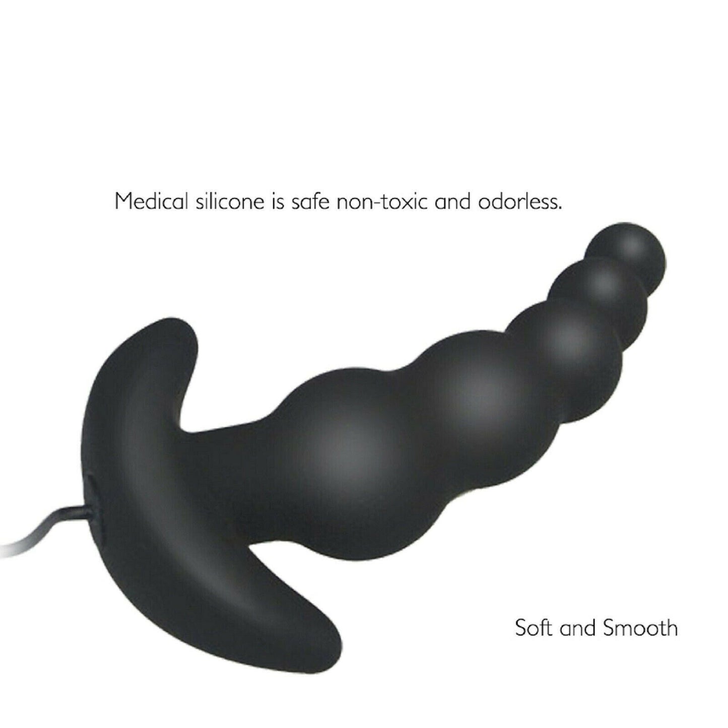 Prostate Massager Male Female Vibrator G-Spot Anal Bead Butt Plug Dildo Sex Toy