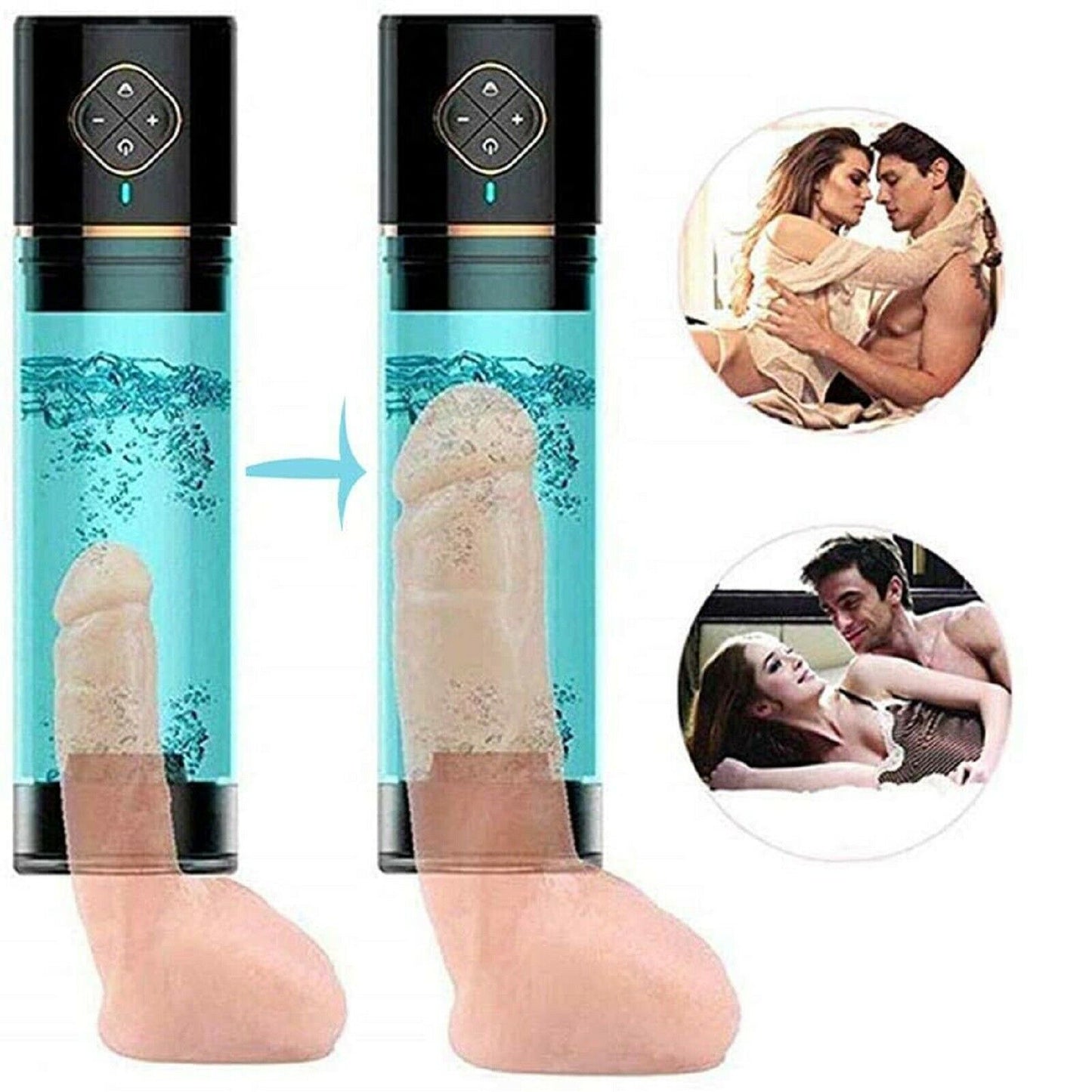 Rechargeable Vacuum Water Hydro Pump Enlarger Male Penis Cock Erection Stretcher