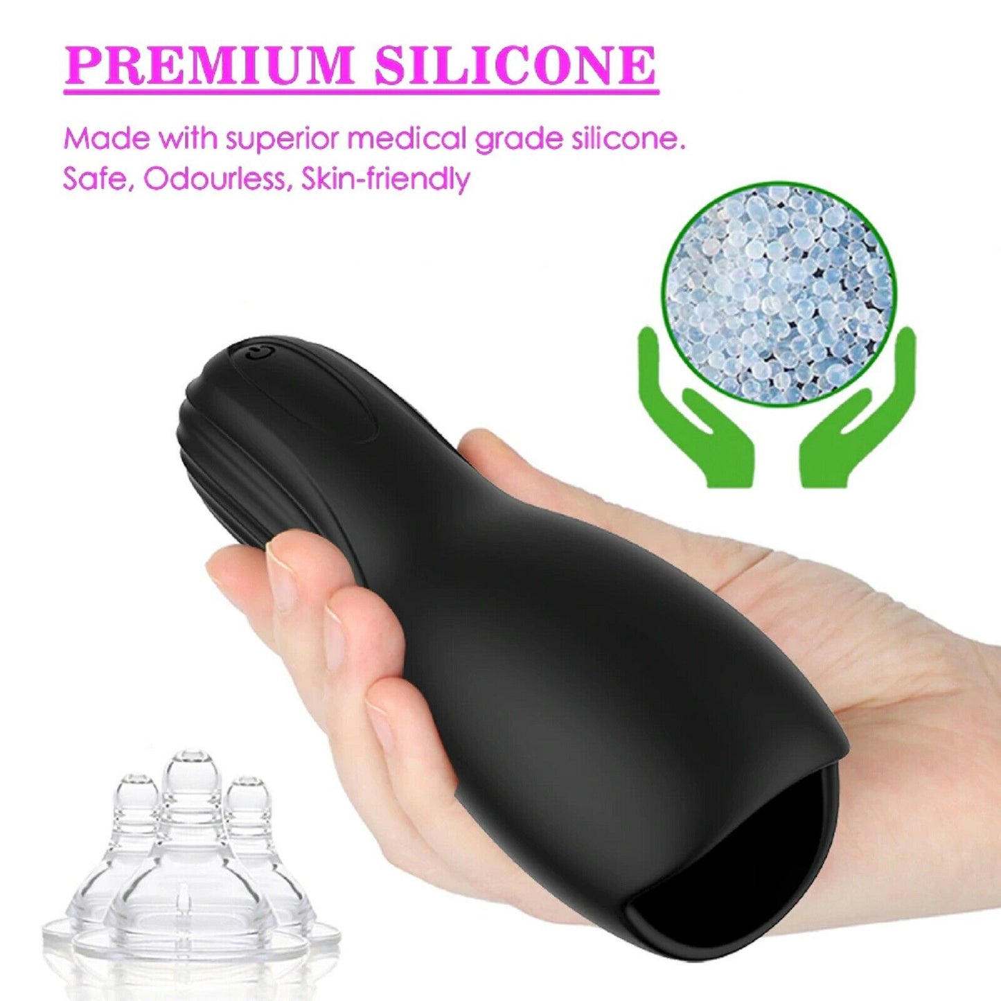 Vibrating Male Masturbator Stroker Rechargeable Penis Vibrator Trainer Sex Toy