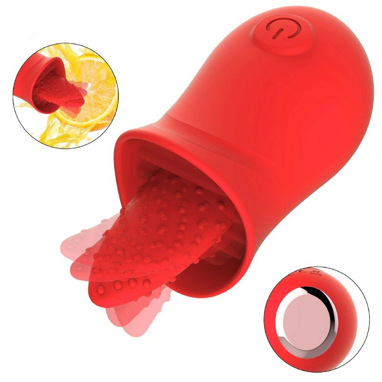 USB Licking Tongue Vibrator Clitoral Stimulator Nipple Clit Rechargeable Sex Toy