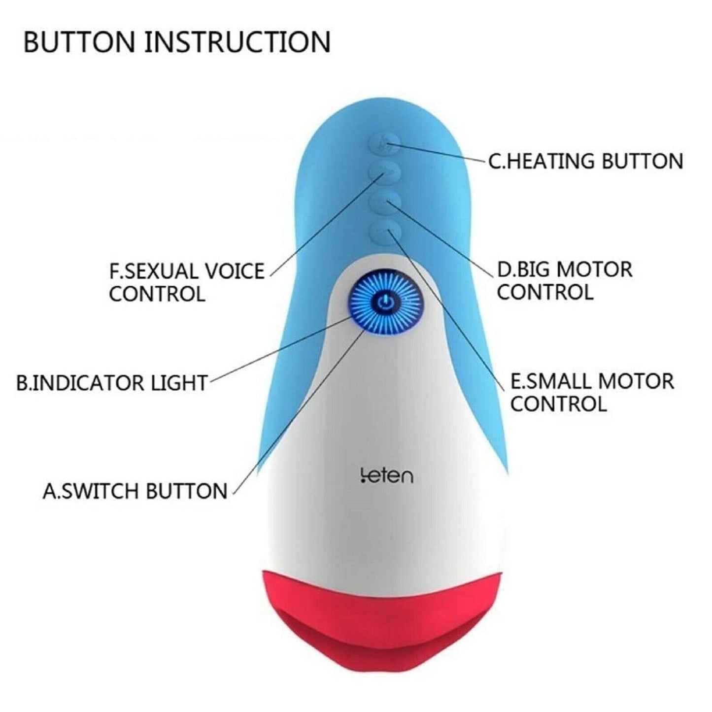 Vibrating Oral Sex Toy For Men Auto Stroker Cup Masturbator Male Masturbation