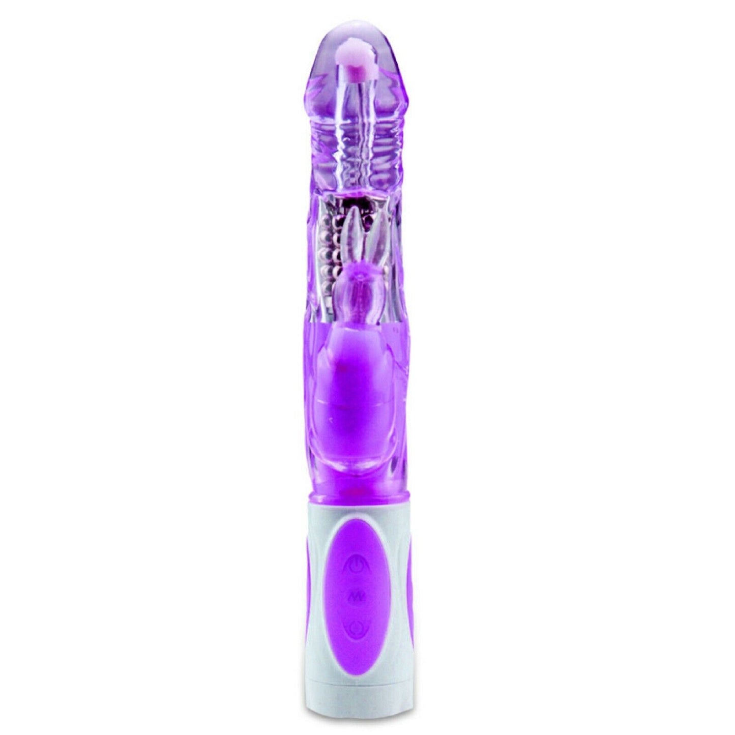 Double Rabbit Vibrator G-Spot Dildo Clit Anal Beads Wand Clitoral Adult Sex Toy