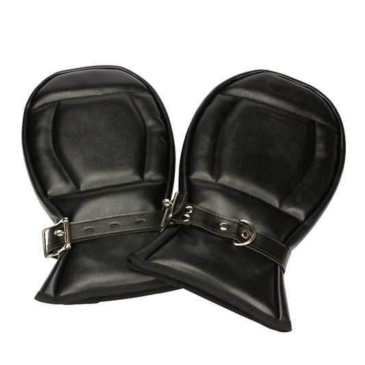 PU Flax Leather Mittens Gloves Puppy Pup Play BDSM Bondage Fetish Restraint NEW