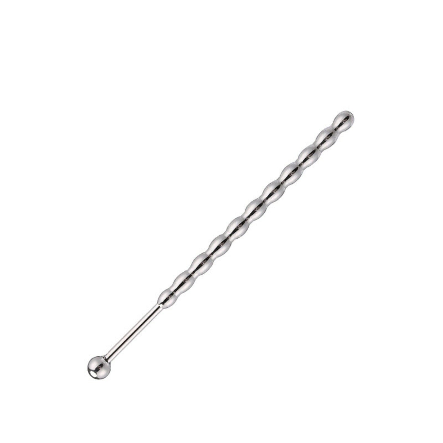 Stainless Steel Urethral Sound Ribbed Penis Plug Cock Catheter Rod Sex Toy NEW