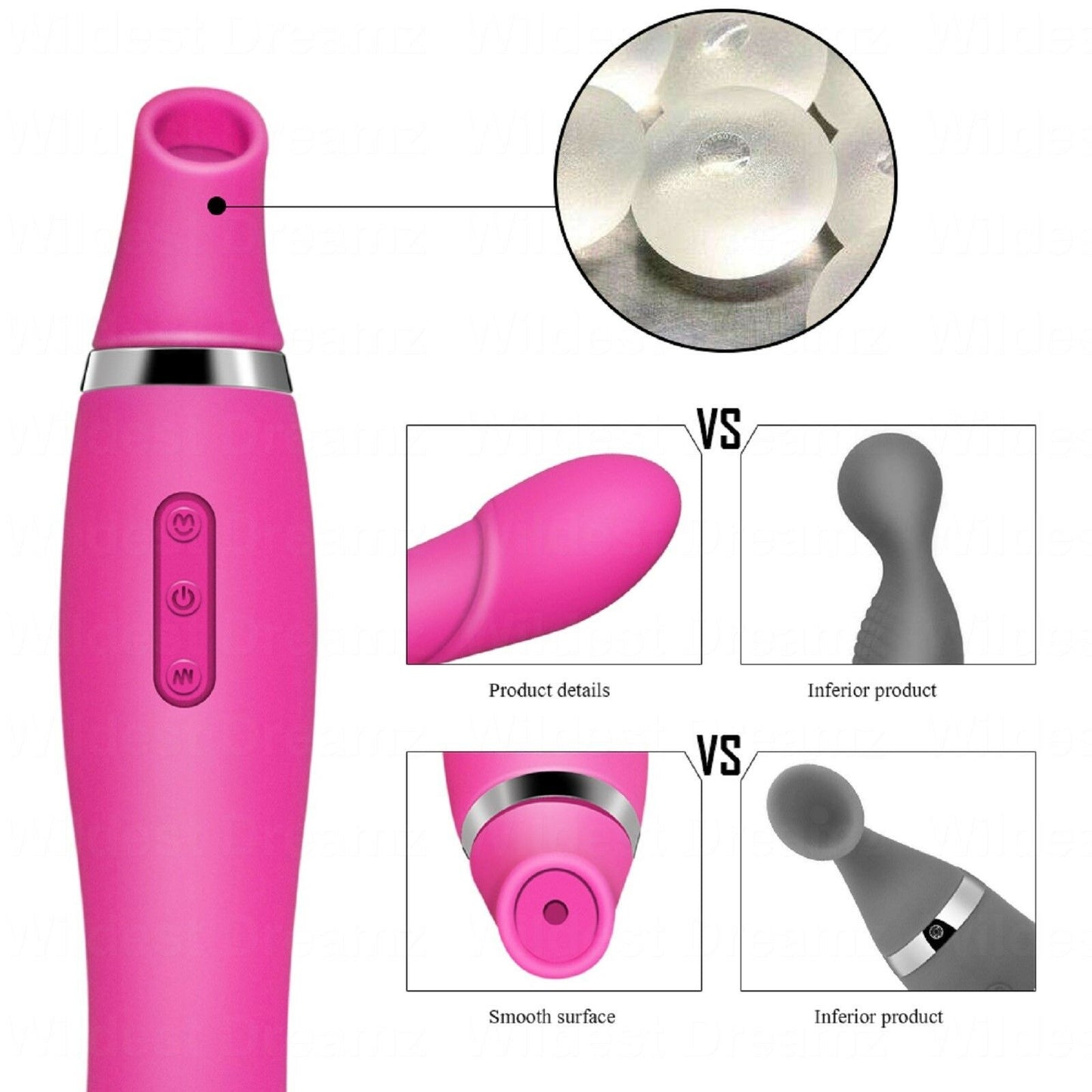 Sucking Vibrator Clitoris Nipple Oral Dildo Clit Stimulator 10 Speed Sex Toy