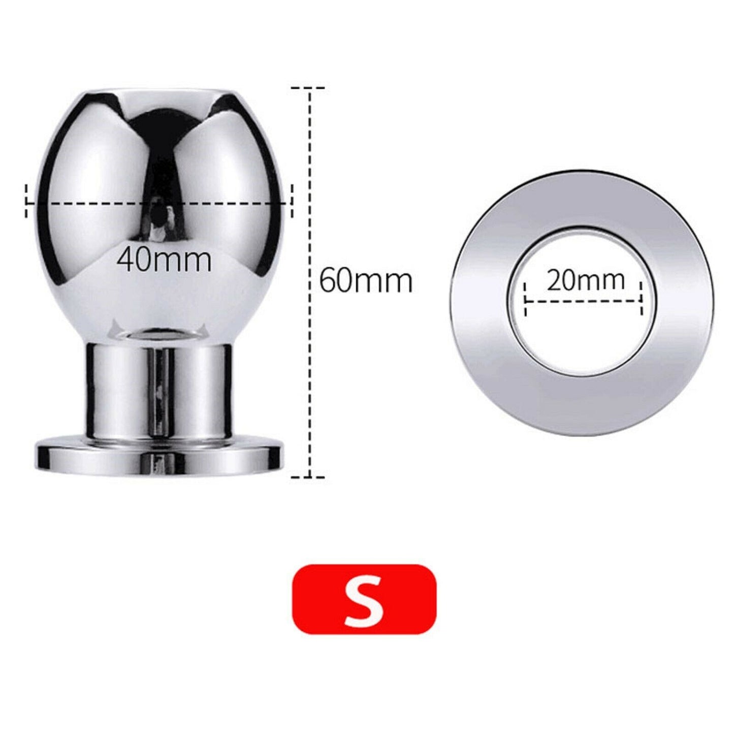 Hollow Steel Anal Butt Plug Dildo Speculum Dilator Stretcher Peephole Sex Toy
