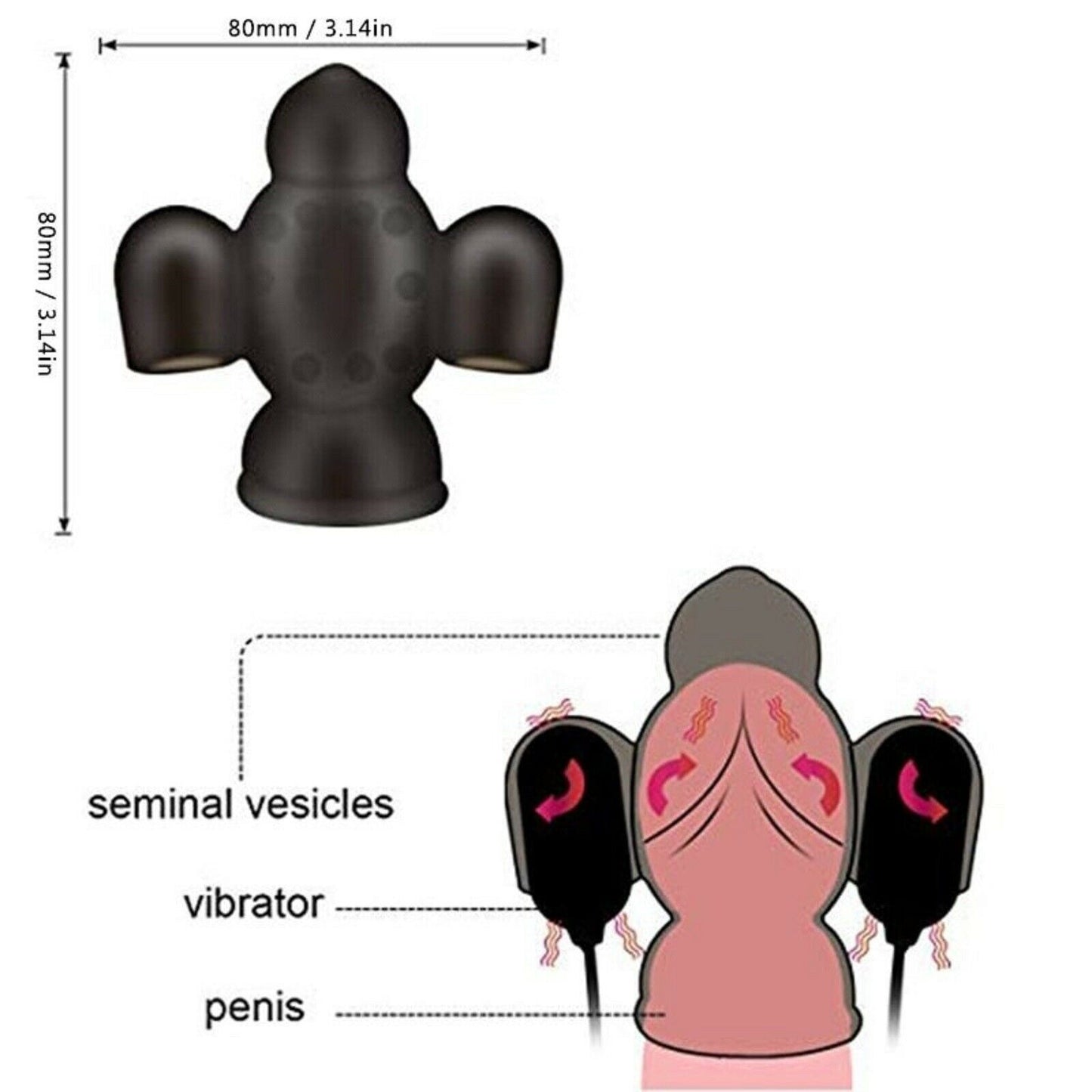 Vibrating Male Penis Glans Stimulator Massager Vibrator Delay Trainer Sex Toy