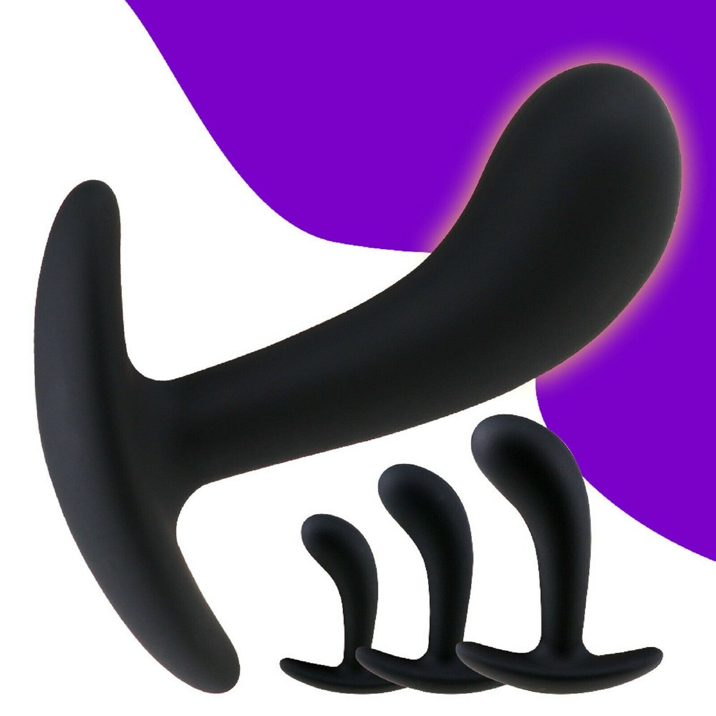 3 Pack Silicone Anal Butt Plug Beads Trainer Set Prostate Massager Dildo Sex Toy