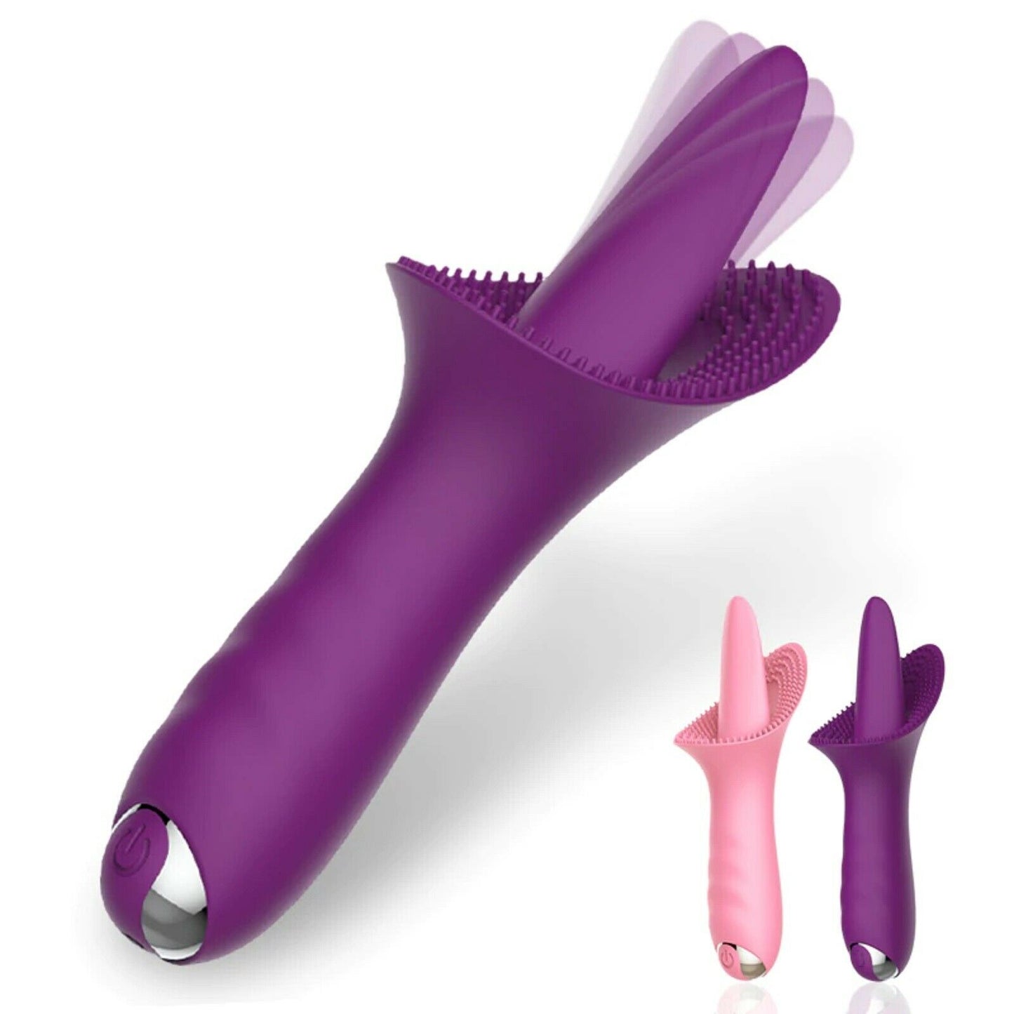 Licking Tongue Clitoris Vibrator Dildo G-Spot Nipple Clit Stimulator USB Sex Toy