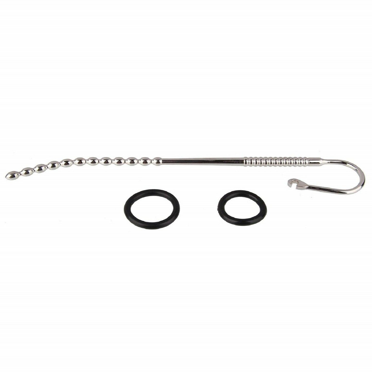 Stainless Steel Urethral Sound Ribbed Penis Plug Cock Catheter Rod Sex Toy NEW