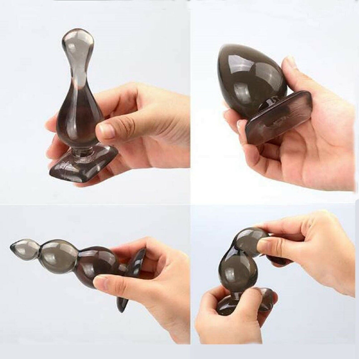 4 Anal Butt Plug Training Kit Set Beads Dildo Prostate Massager Trainer Sex Toy