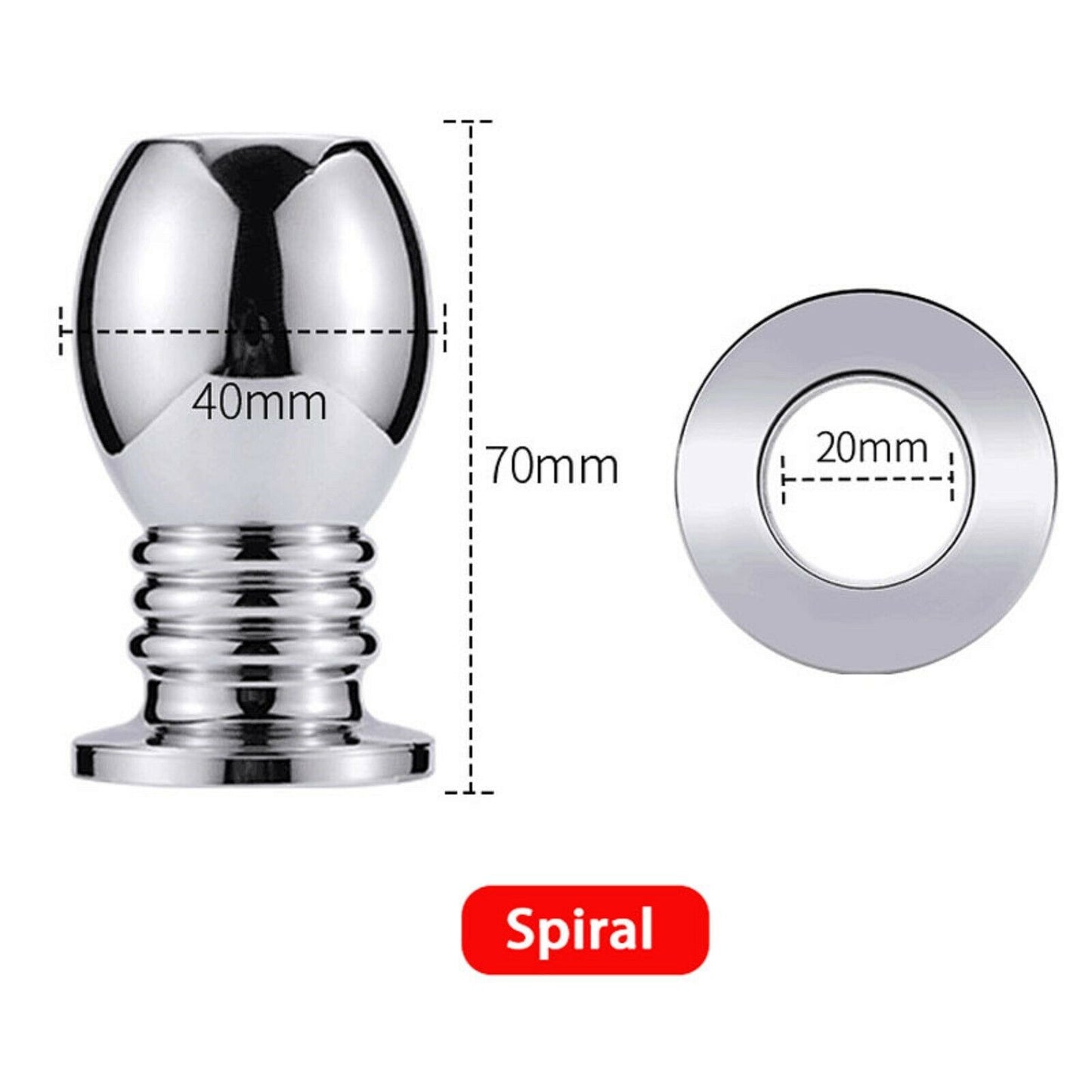 Hollow Steel Anal Butt Plug Dildo Speculum Dilator Stretcher Peephole Sex Toy