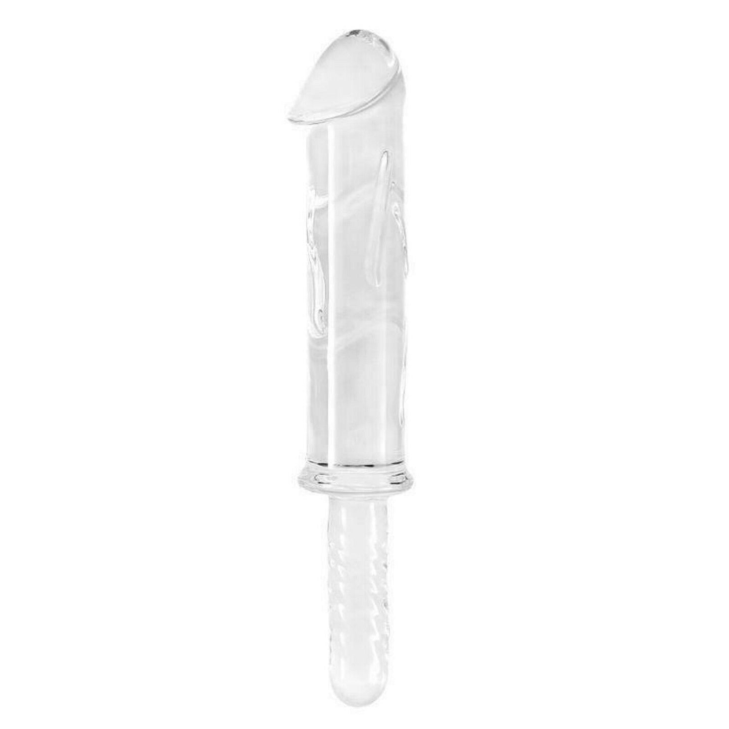 11.2" LARGE Glass Dildo Dong Wand Massager Huge Anal Crystal Thruster XL Sex Toy