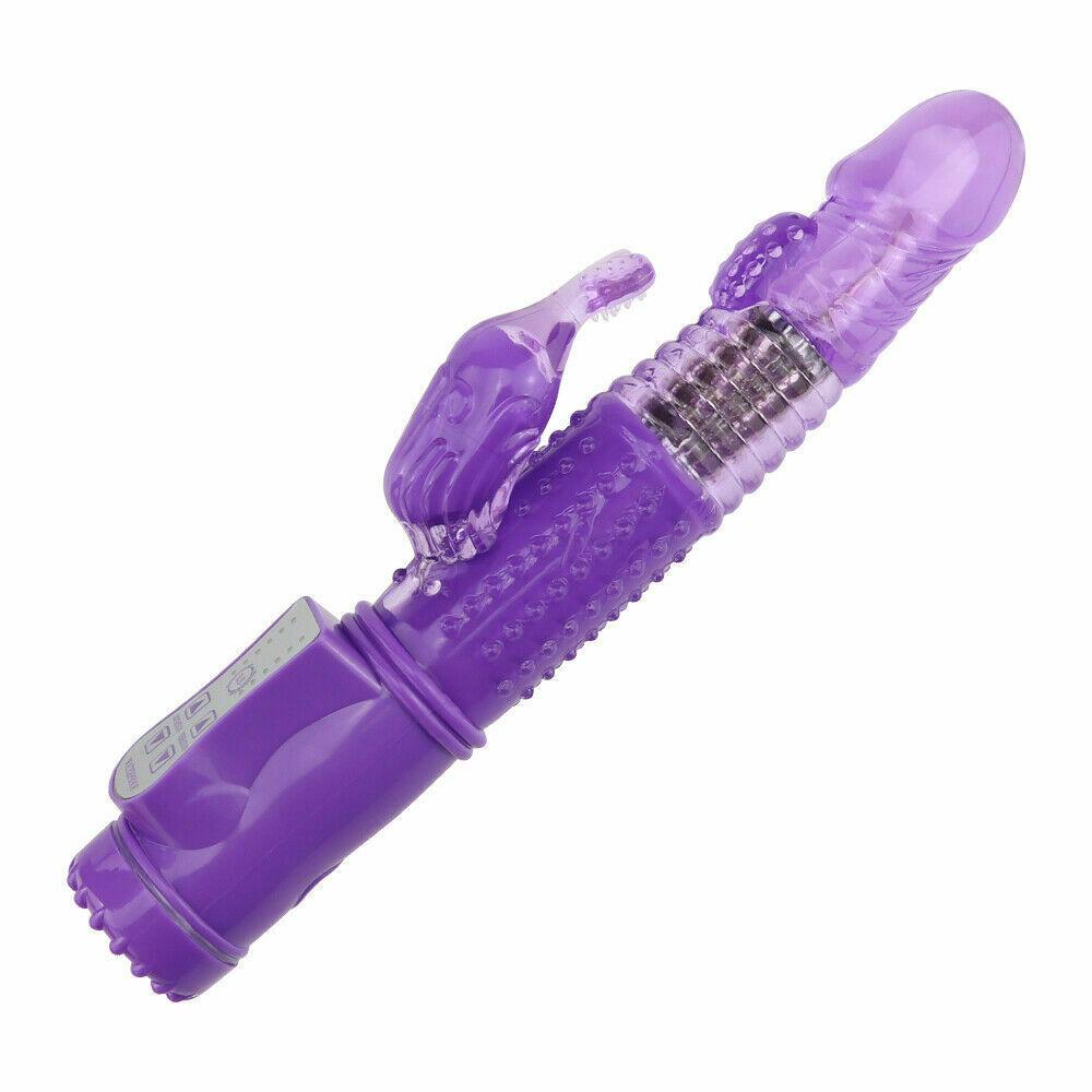 Multi Speed Rotating Vibrator Dildo Dong Rabbit Clitoris Stimulator Sex Toy NEW