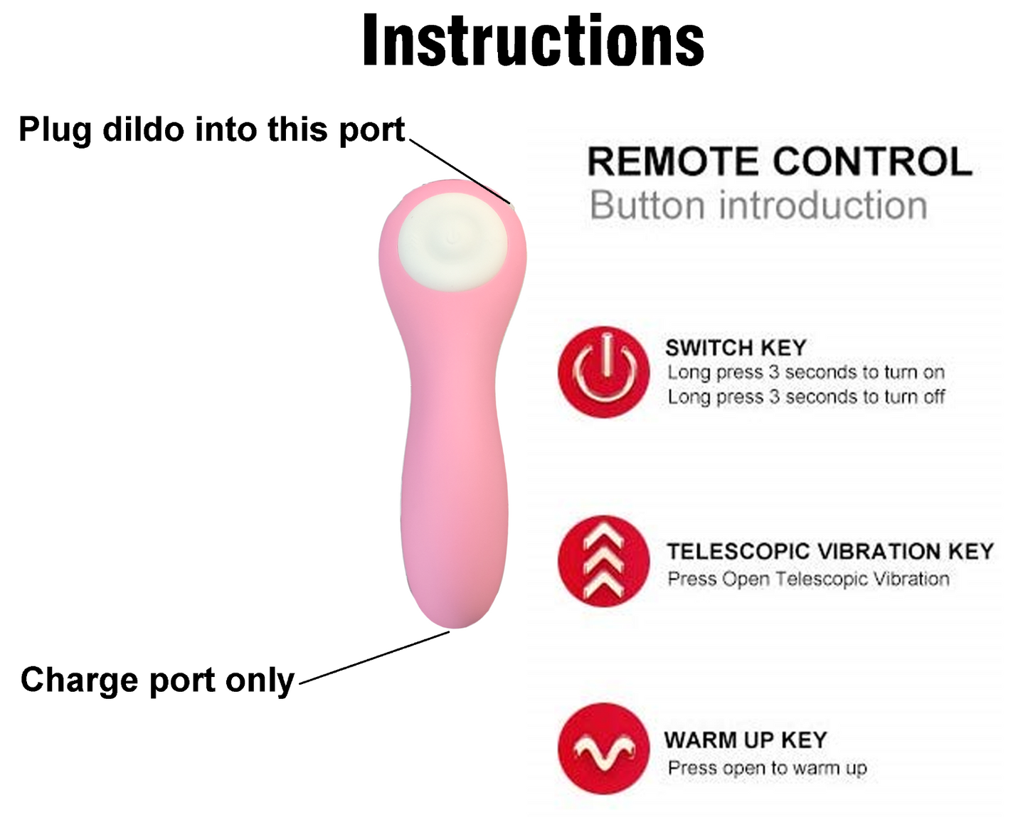 Thrusting Vibrating Dildo Realistic Telescopic Heating Vibrator G Spot Sex Toy