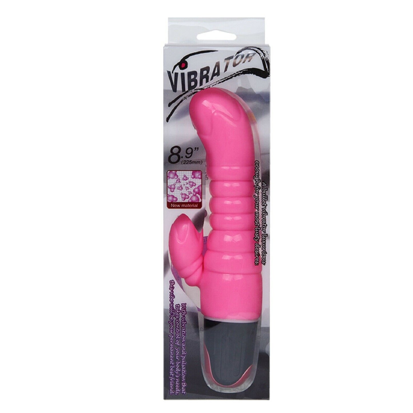 8.9" Large Rabbit Vibrator Dildo Big Dong G Spot Clit Vibrating Bullet Sex Toy