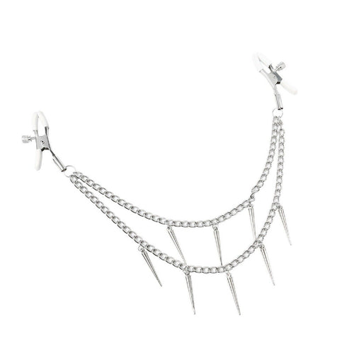 Fetish Fantasy Rock Hard Nipple Clamps Chain Clips Erotic BDSM Adult Sex Toy