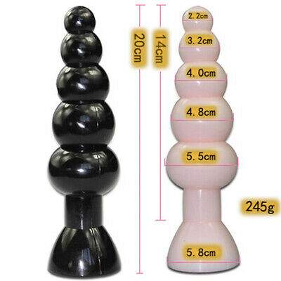 Huge Extra Large Butt Plug Anal Bead Chain Suction Cup Dildo Prostate Sex Toy